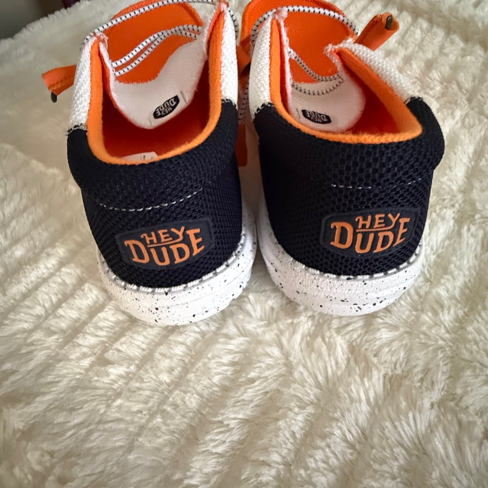 🧡 HEY DUDE Orange Knit Slip-On Shoes | Lightweight & Comfy